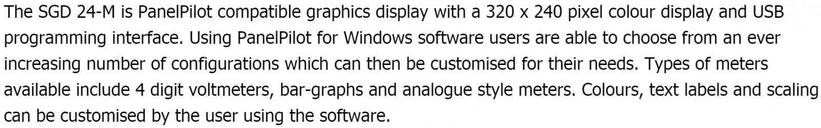 מדי תצוגה דיגיטליים גרפיים LASCAR PANEL METER SGD 24-M